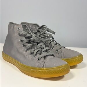 Converse Unisex Gray &‎ Yellow High-Tops Sneakers Men's Size 9 Women's Size 11